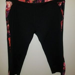 Black stretchy workout Capris